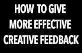 Effective Creative Feedback