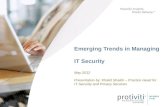Mr. Khalid Shaikh  - emerging trends in managing it security