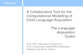 A Collaborative Tool for the Computational Modelling of Child Language Acquisition