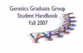 Genetics Graduate Group Handbook - 2007