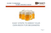Guidance for home brewing of beer