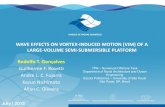 OMAE2012-83017: Wave Effects on Vortex-induced motion (VIM) of a large-volume semi-submersible platform