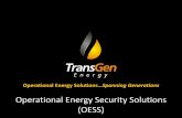 TransGen Energy, Inc. - Operational Energy Security Solutions (OESS) Program