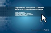 Capabilities, Innovation, Customer Value and Competitive Advantage