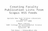 Creating Faculty Publication Lists from Scopus RSS Feeds