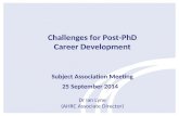 Challenges for Post-PhD Career Development - Dr Ian Lyne
