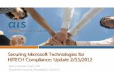Securing Microsoft Technologies for HITECH Compliance