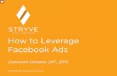 How to Leverage Facebook Ads