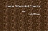 First order linear differential equation