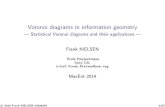 Voronoi diagrams in information geometry:  Statistical Voronoi diagrams and their applications