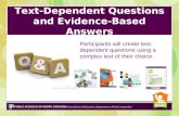 5 text dependent questions and evidence-based answers