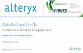 Inspire 2013 - Data Do’s and Don’ts- Alteryx