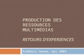 Production Des Ressources MultiméDias