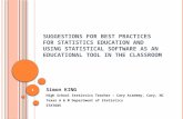 Teaching High School Statistics and use of Technology