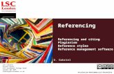 Citing, referencing, and reference management software