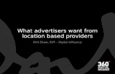 What Ad Agencies want for Location Enhanced Advertising