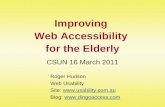 Improving Web Accessibility for the Elderly