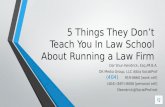 What They Don't Teach [Lawyers] In Law School About Running a Law Firm
