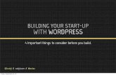 Building Your Start-Up with WordPress