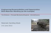Tim Kirkness, WorleyParsons - BULK MATERIALS HANDLING – Engineering Responsibilities