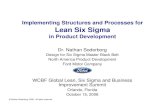 Implementing Structures and Processes for Lean Six Sigma in Product Development