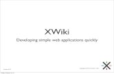XWiki: Developing simple apps quickly