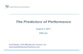 The Predictors of Performance