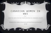 Canadian women in wwi