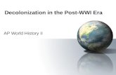 Decolonization in the post wwi era (part 2 of chapter 21)