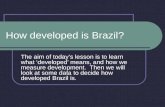 How Developed Is Brazil