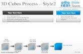 3d cubes building blocks stacked process style design 2 powerpoint ppt templates.