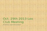 Oct 29th leo club ppt updated