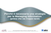 Barboglio - Perchè è necessaria una strategia per la managing information (prima che sia troppo tardi)