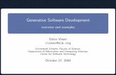 Generative Software Development. Overview and Examples