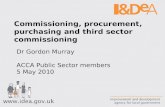 Acca commissioning, procurement, purchasing and third sector commissioning