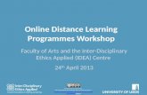Online Distance Learning Programmes Workshop