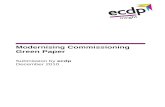 Modernising Commissioning Green Paper - ecdp response (Dec 2010)