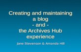 Creating and maintaining a blog: the Archives Hub Blog