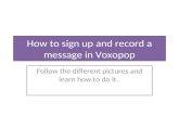How to sign up and record a message in voxopop