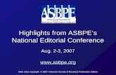 2007 ASBPE National Editorial Conference Slideshow