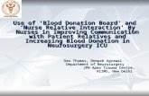 Use of ‘blood donation board’ and ‘nurse relative interaction’ by nurses in improving communication with patient relatives and increasing blood donation in neurosurgery icu