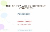 Use of Fly Ash in Different Countries
