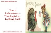 Youth Icebreakers - Thanksgiving - Looking Back