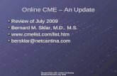 Summary Slide Show of Online CME