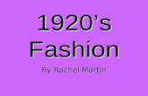 History of Fashion Project : 1920