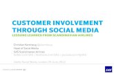 Custumer Involvement Through Social Media (Useful Social Media B2C Summit, London 25JUN 2012)
