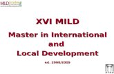 Presentazione XVI MILD - Master in International and Local Development