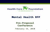 2010 Mental Health Pre-Proposal Powerpoint Presentation ...