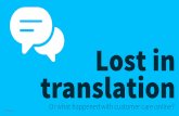 Lost in translation - What happened to customer care online?