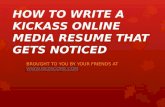 How to write a kickass online resume that gets results